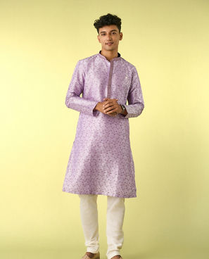 Diwas Men Purple Elegance Kurta Pajama