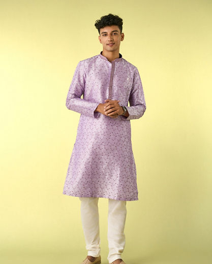 Diwas Men Purple Elegance Kurta Pajama