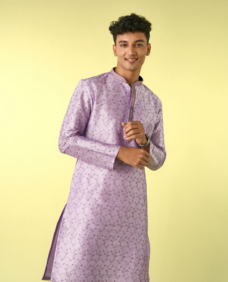 Diwas Men Purple Elegance Kurta Pajama