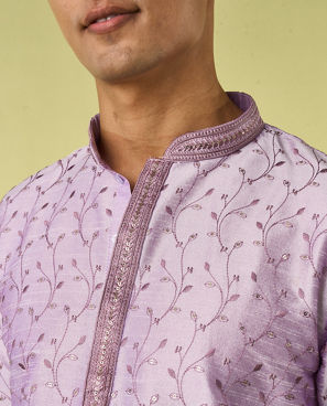 Diwas Men Purple Elegance Kurta Pajama