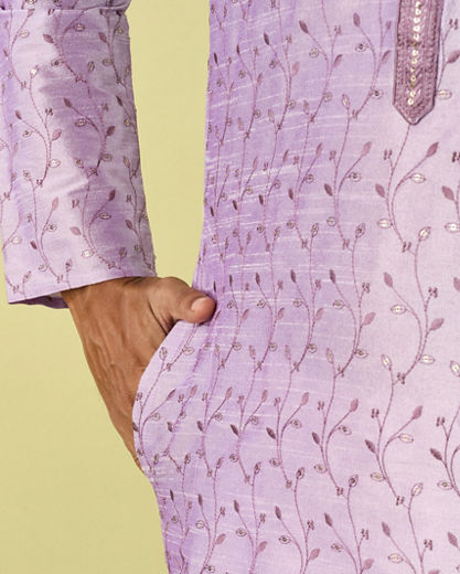 Diwas Men Purple Elegance Kurta Pajama