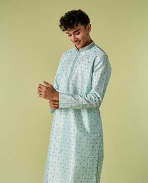 Diwas Men Exquisite Light Blue Kurta Pajama