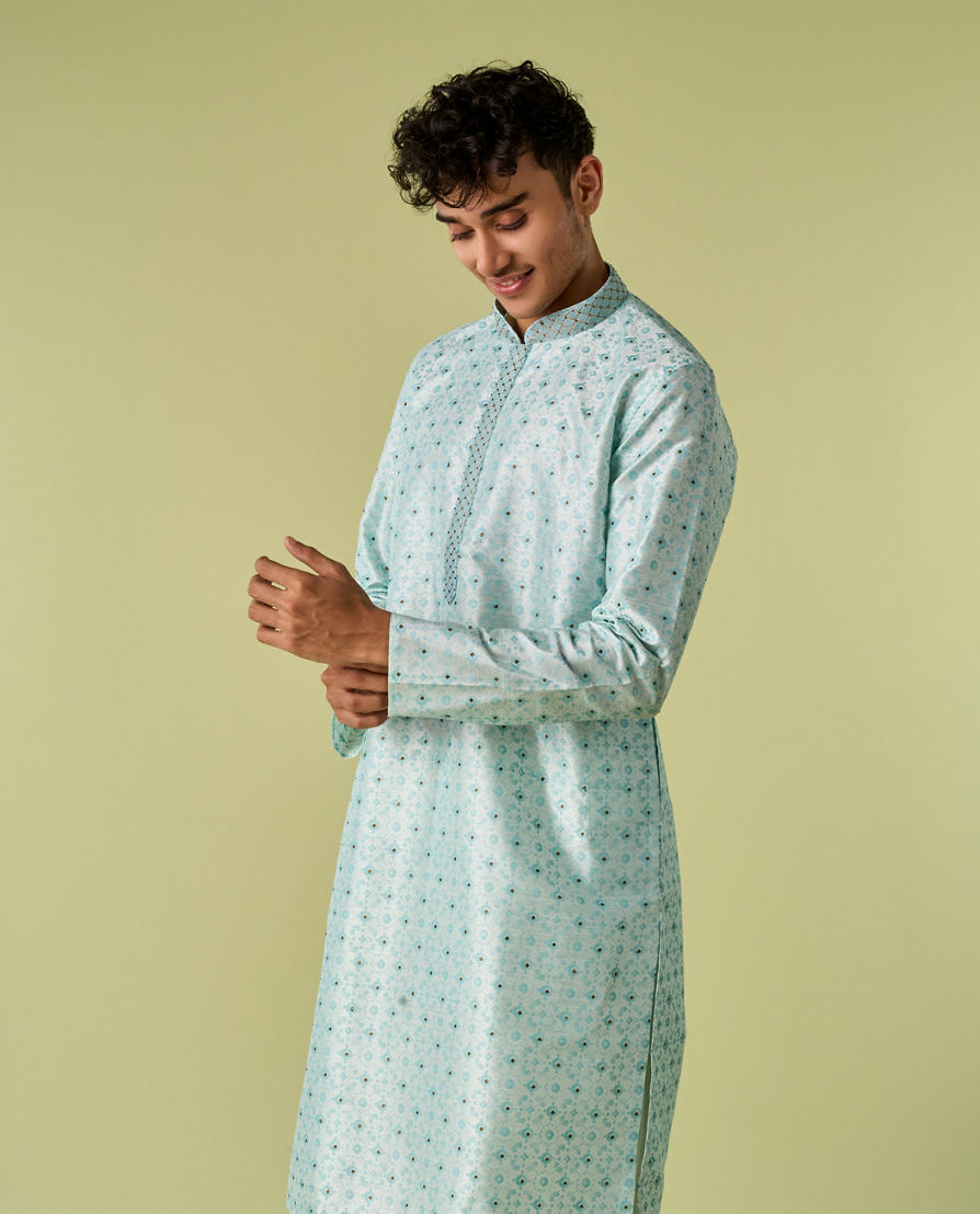 Diwas Men Exquisite Light Blue Kurta Pajama
