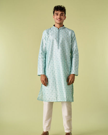 Diwas Men Exquisite Light Blue Kurta Pajama