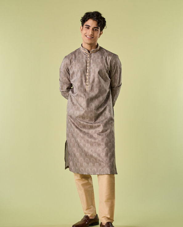 Diwas Men Pista Green Glory Kurta Pajama