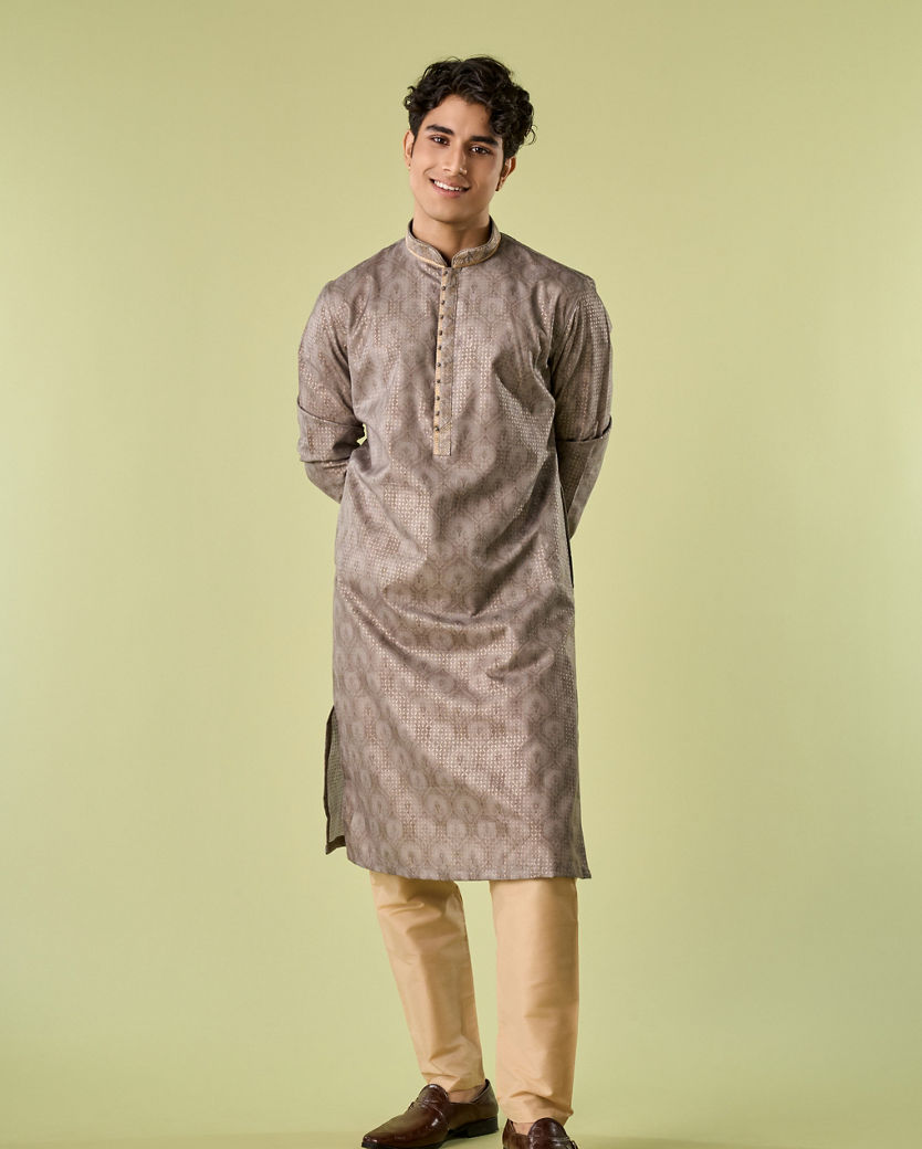 Diwas Men Pista Green Glory Kurta Pajama