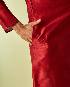 Diwas Men Maroon Elegance Kurta Pajama Set