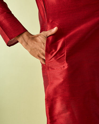 Diwas Men Maroon Elegance Kurta Pajama Set