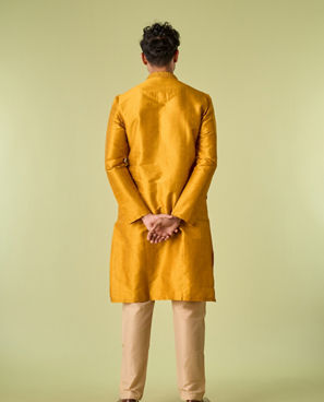 Diwas Men Radiant Mustard Kurta Pajama