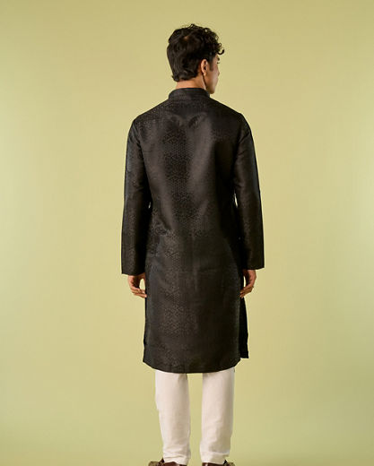 Diwas Men Black Elegance Kurta Pajama