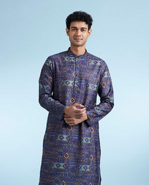 Diwas Men Dark Blue Elegance Kurta Pajama