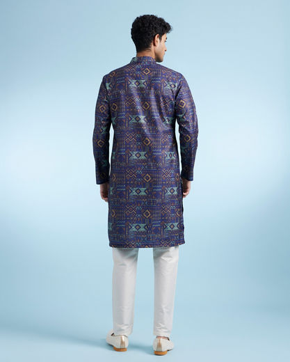 Diwas Men Dark Blue Elegance Kurta Pajama