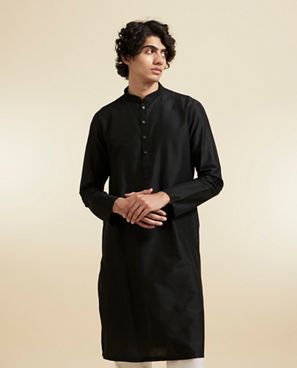 Diwas Men Black Elegance Kurta Pajama