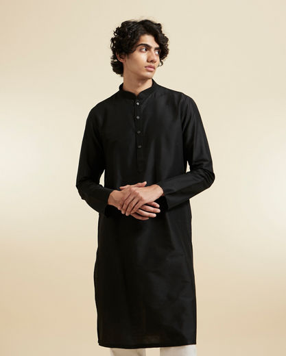Diwas Men Black Elegance Kurta Pajama