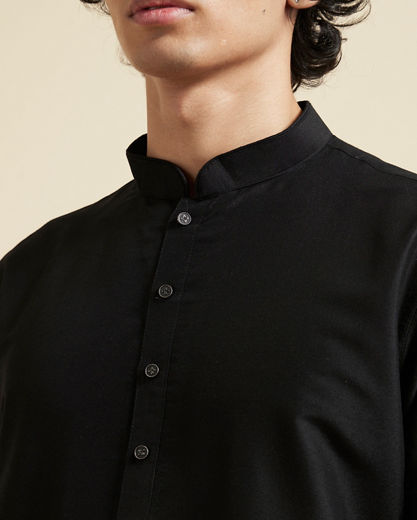Diwas Men Black Elegance Kurta Pajama
