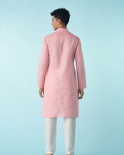 Diwas Men Cotton Pink Panache Kurta Pajama