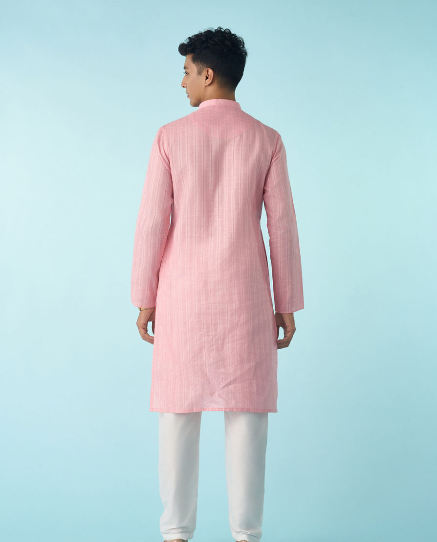 Diwas Men Cotton Pink Panache Kurta Pajama