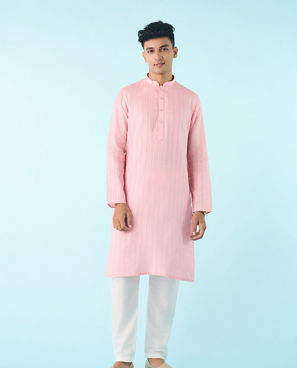 Diwas Men Cotton Pink Panache Kurta Pajama