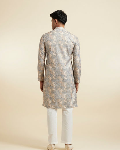 Diwas Men Elegant Grey Kurta Pajama Set