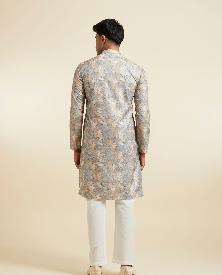 Diwas Men Elegant Grey Kurta Pajama Set