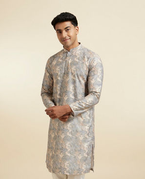 Diwas Men Elegant Grey Kurta Pajama Set