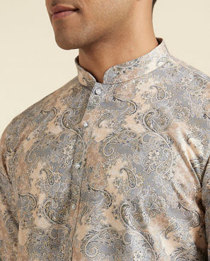 Diwas Men Elegant Grey Kurta Pajama Set