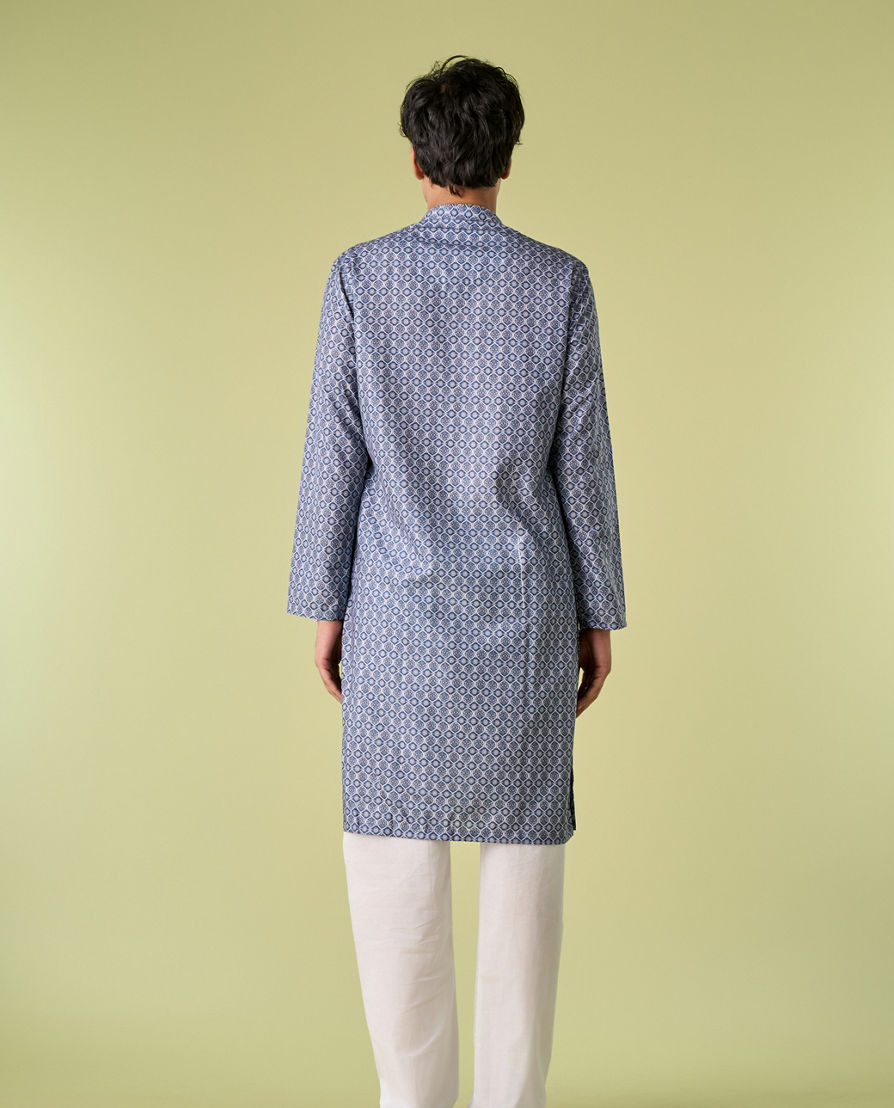Diwas Men Blue Royalty Kurta Pajama
