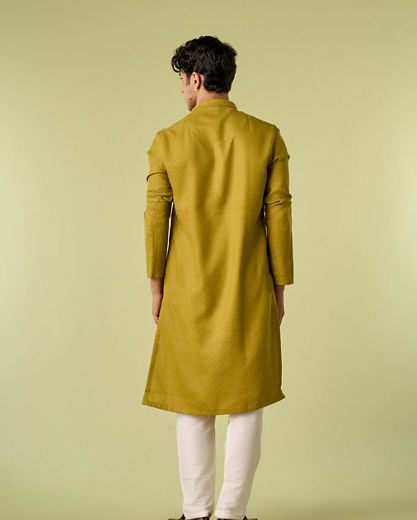 Diwas Men Mehndi Green Elegance Kurta Pajama