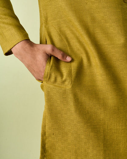 Diwas Men Mehndi Green Elegance Kurta Pajama