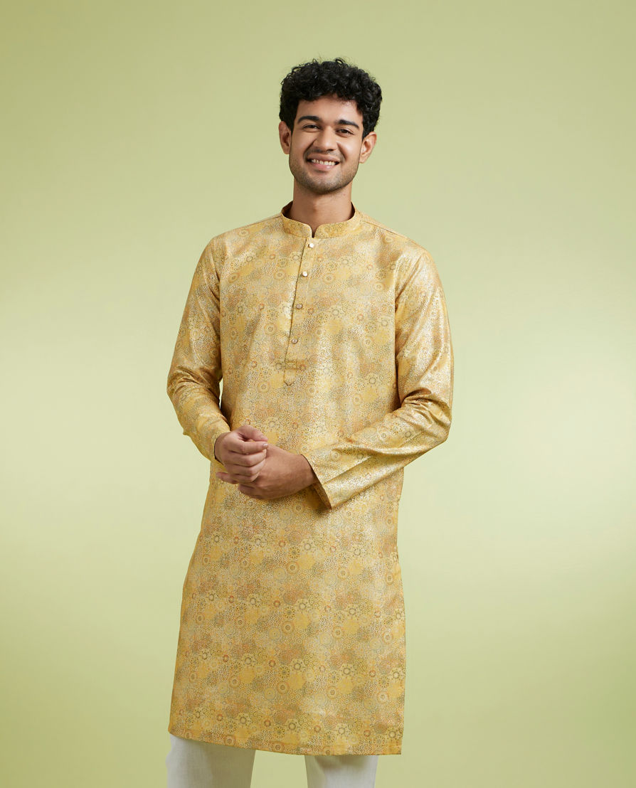 Diwas Men Radiant Mustard Kurta Pajama