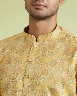 Diwas Men Radiant Mustard Kurta Pajama