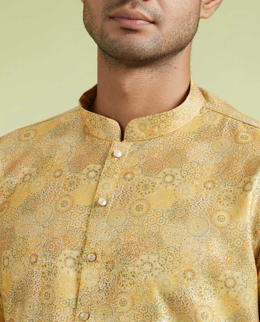Diwas Men Radiant Mustard Kurta Pajama