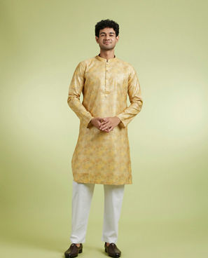 Diwas Men Radiant Mustard Kurta Pajama