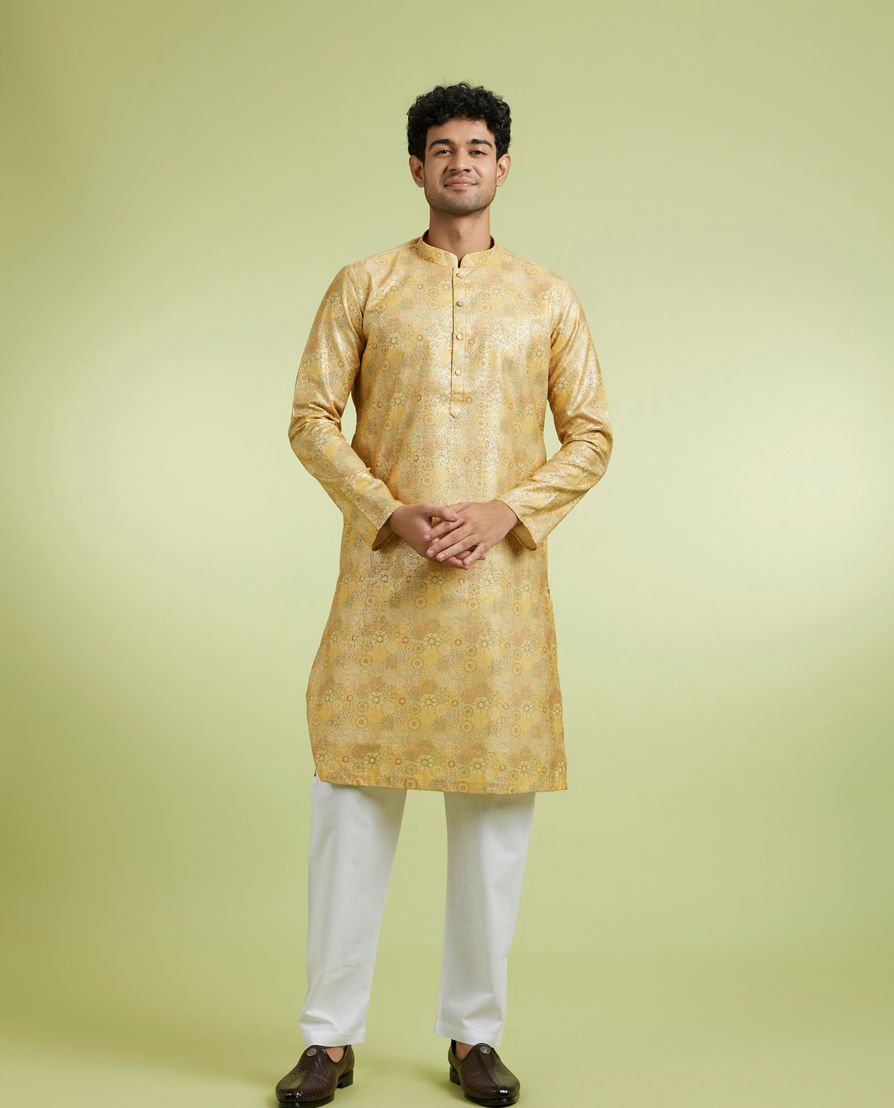 Diwas Men Radiant Mustard Kurta Pajama