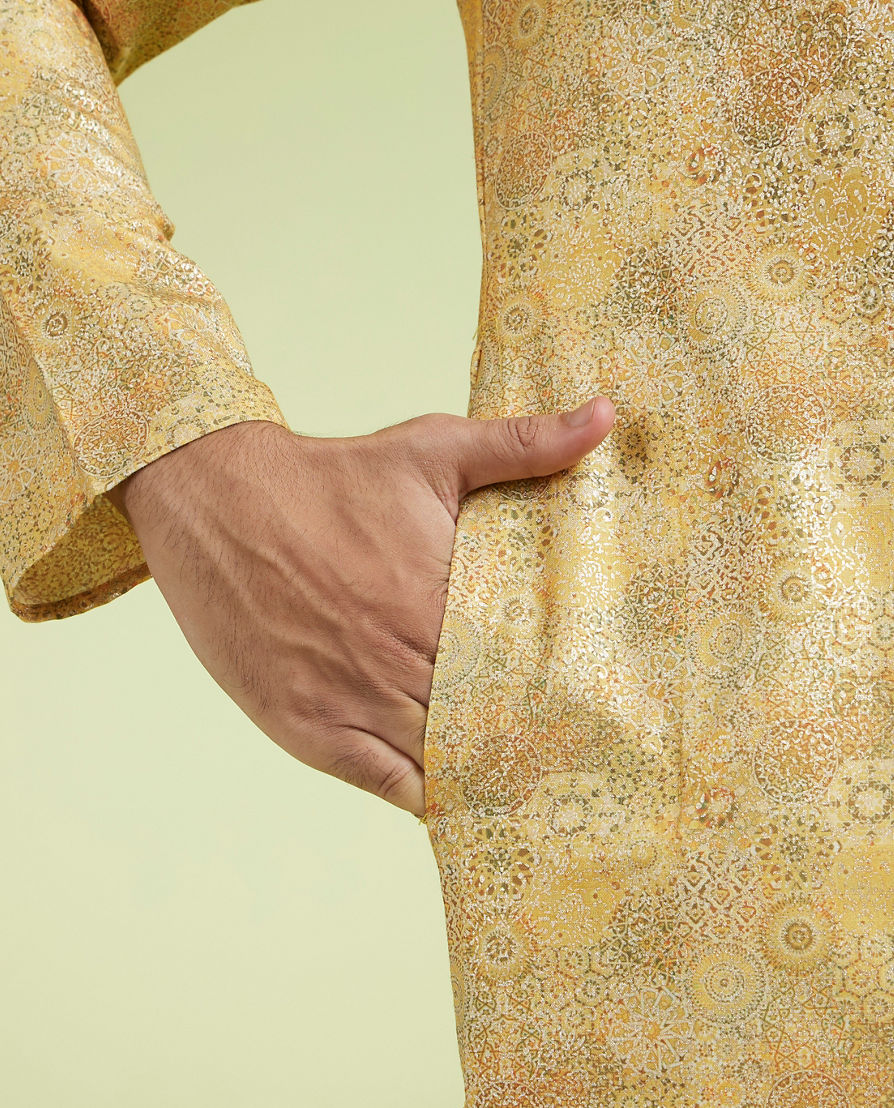 Diwas Men Radiant Mustard Kurta Pajama