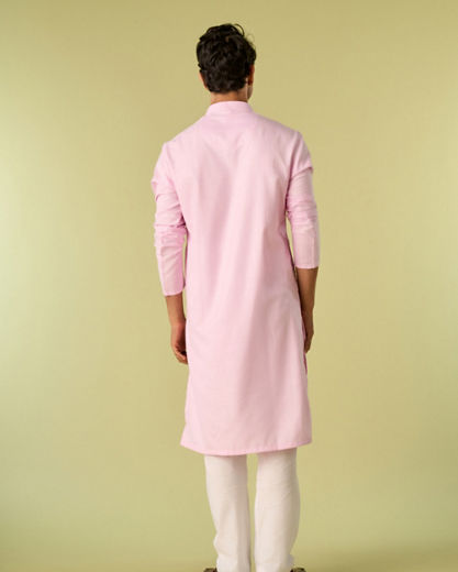 Diwas Men Elegant Pink Kurta Pajama