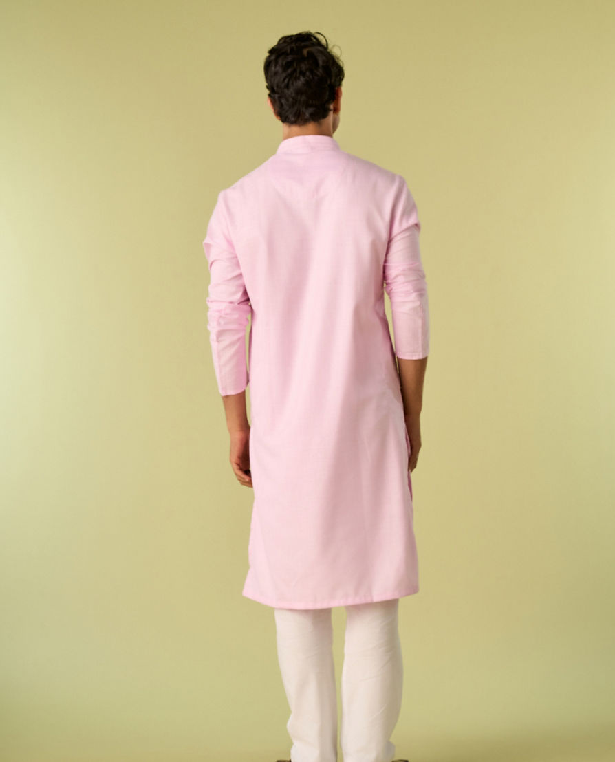 Diwas Men Elegant Pink Kurta Pajama