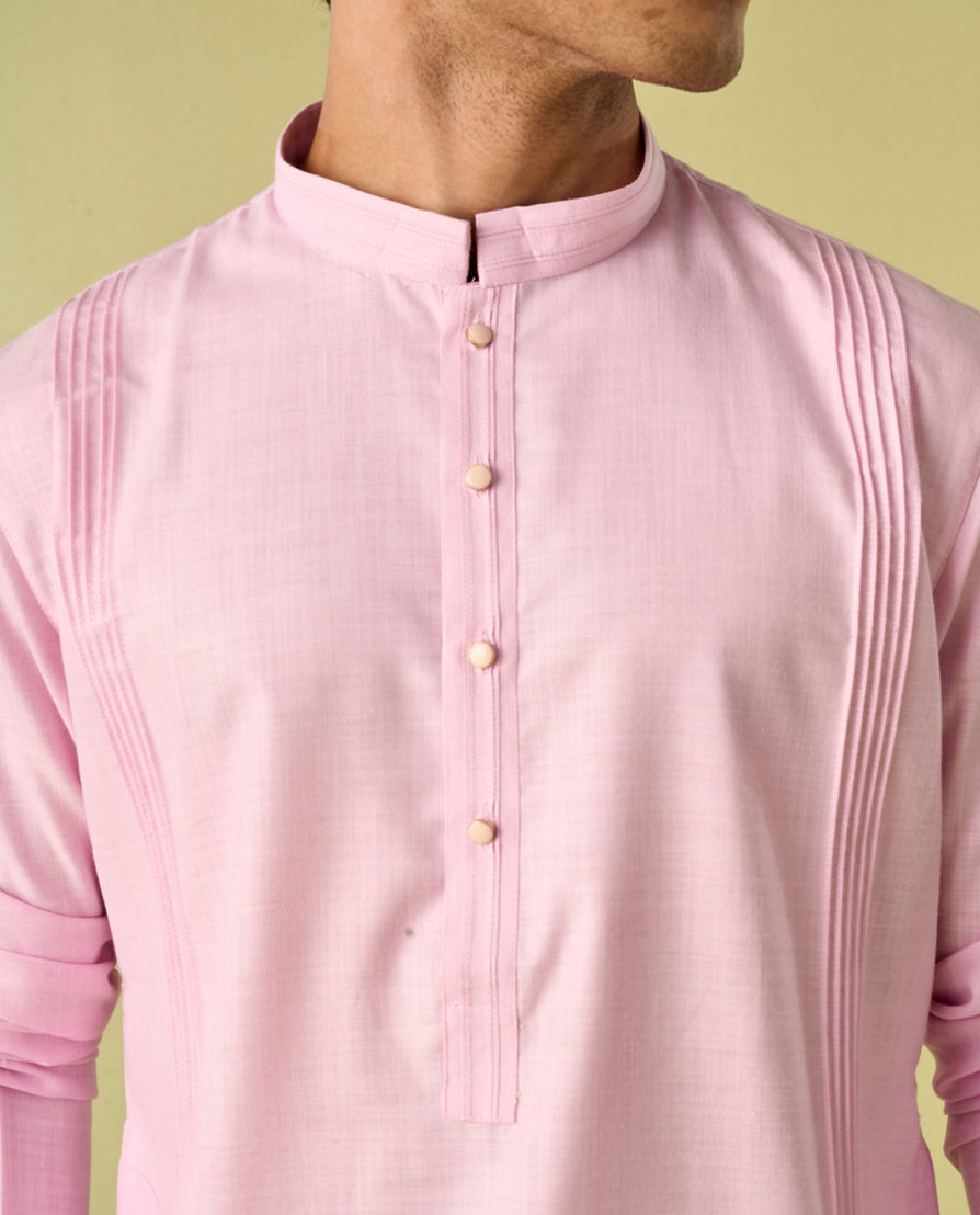 Diwas Men Elegant Pink Kurta Pajama