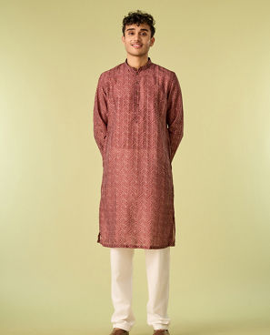 Diwas Men Majestic Brown Elegance Kurta Pajama