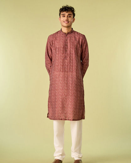 Diwas Men Majestic Brown Elegance Kurta Pajama