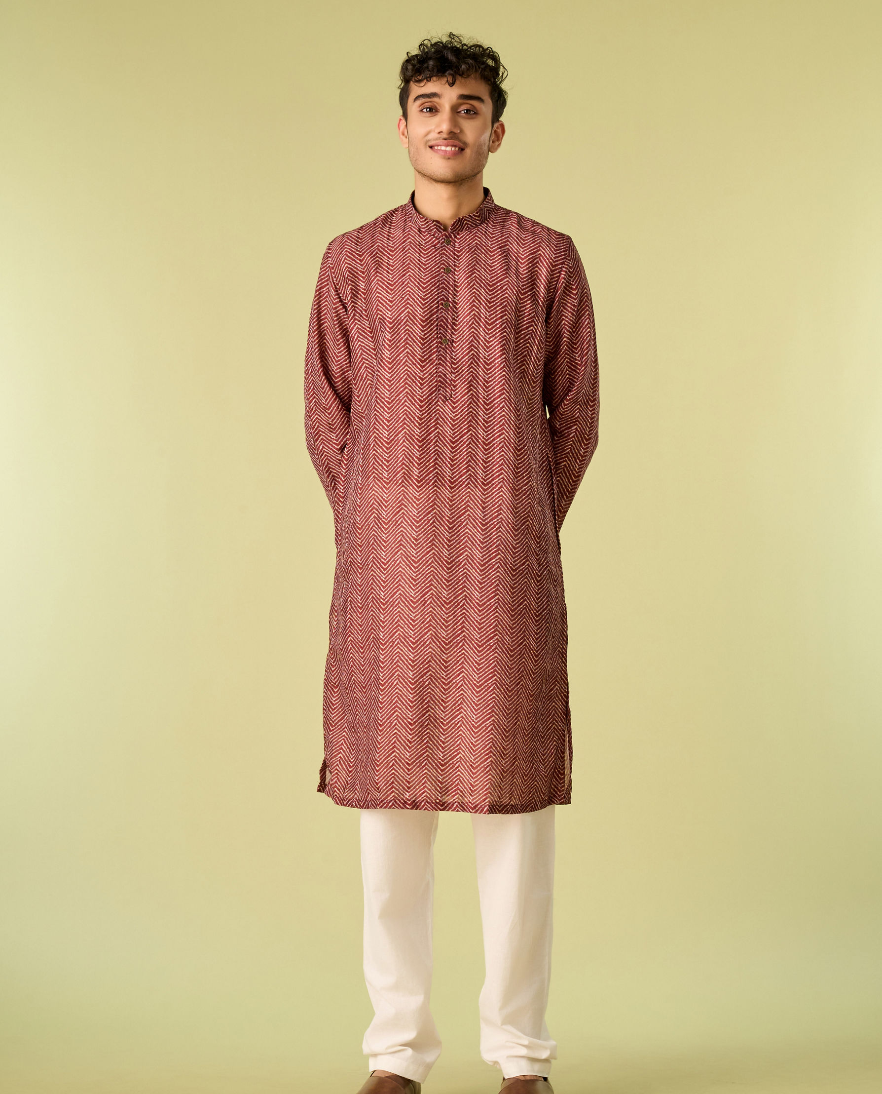 Diwas Men Majestic Brown Elegance Kurta Pajama