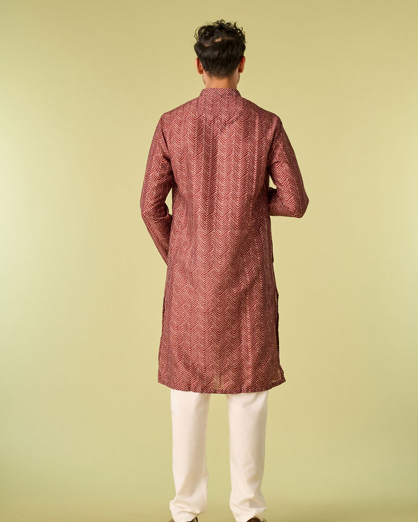 Diwas Men Majestic Brown Elegance Kurta Pajama