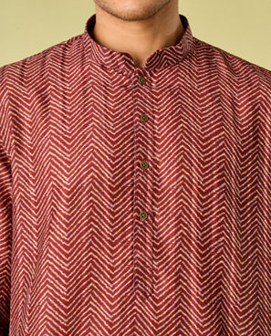 Diwas Men Majestic Brown Elegance Kurta Pajama