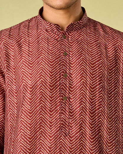 Diwas Men Majestic Brown Elegance Kurta Pajama