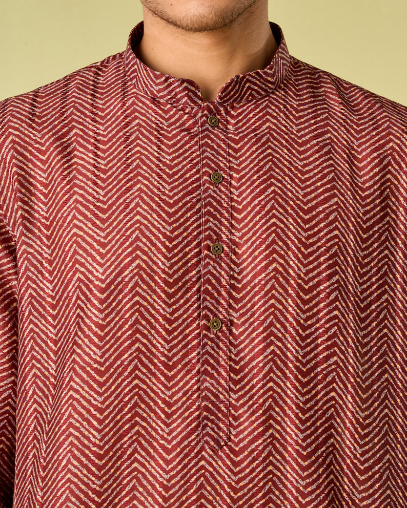 Diwas Men Majestic Brown Elegance Kurta Pajama