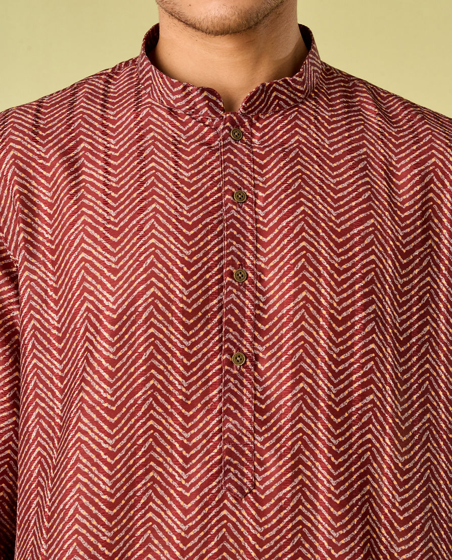 Diwas Men Majestic Brown Elegance Kurta Pajama