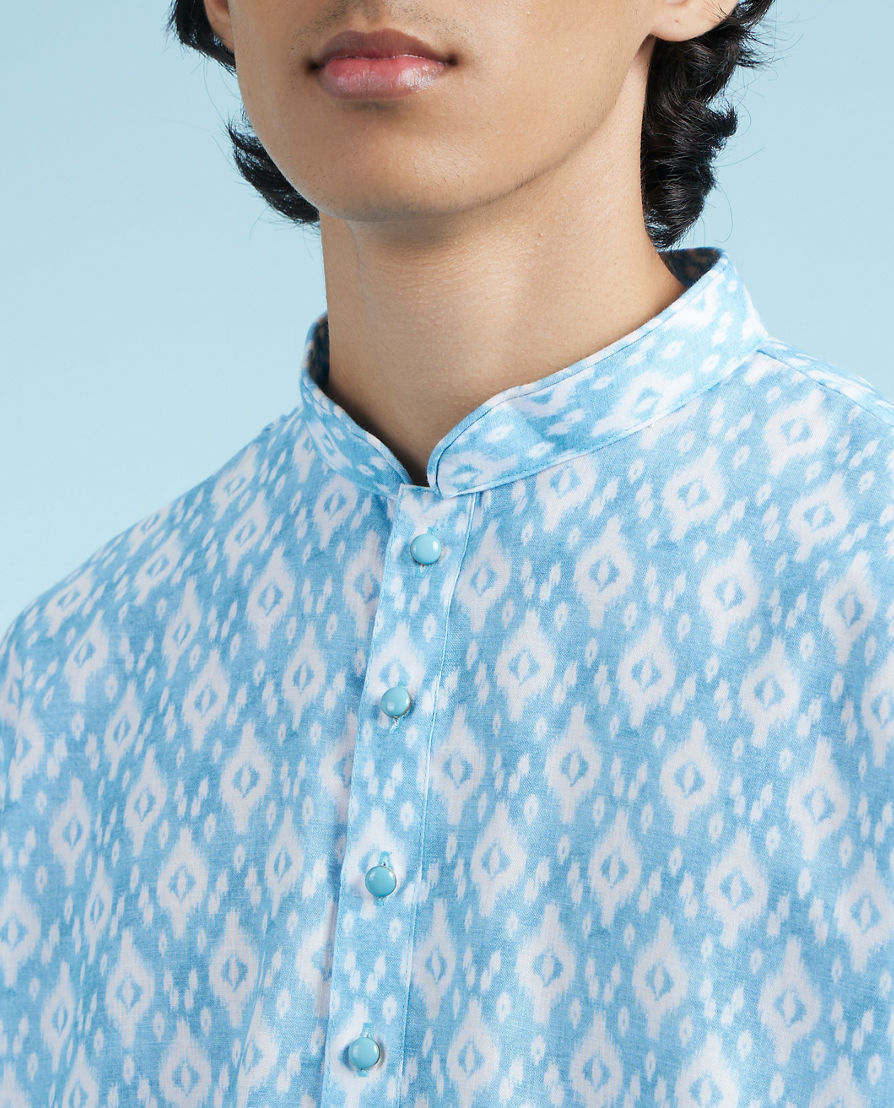 Diwas Men Ethereal Light Blue Kurta Pajama