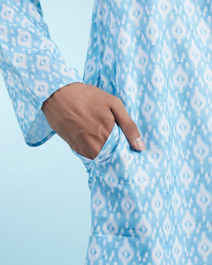 Diwas Men Ethereal Light Blue Kurta Pajama