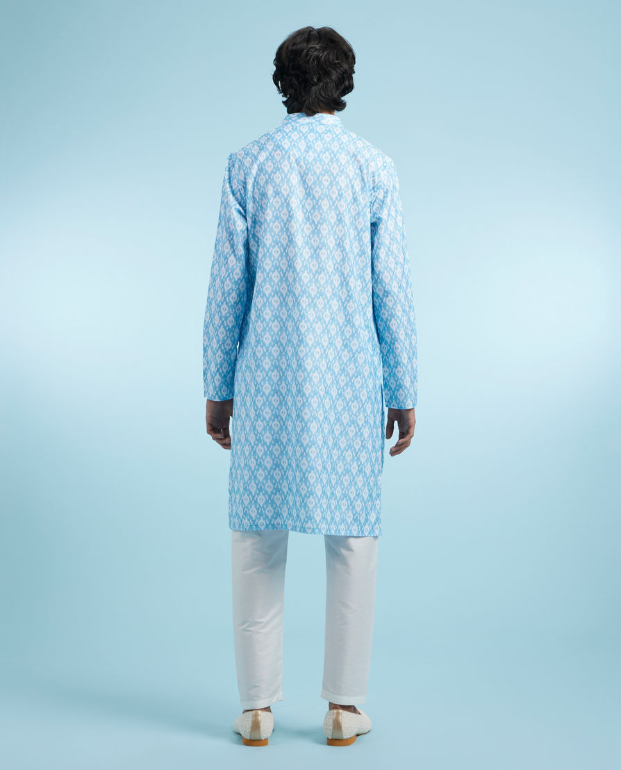 Diwas Men Ethereal Light Blue Kurta Pajama