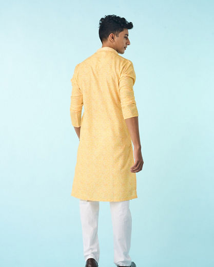 Diwas Men Sunshine Yellow Kurta Pajama Set